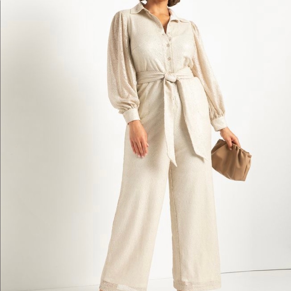Eloquii Sequin Jumpsuit NWT